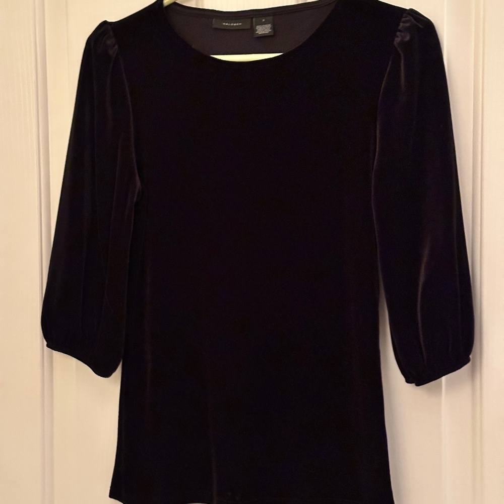 Halogen Velvet Blouse Sleeve Top
